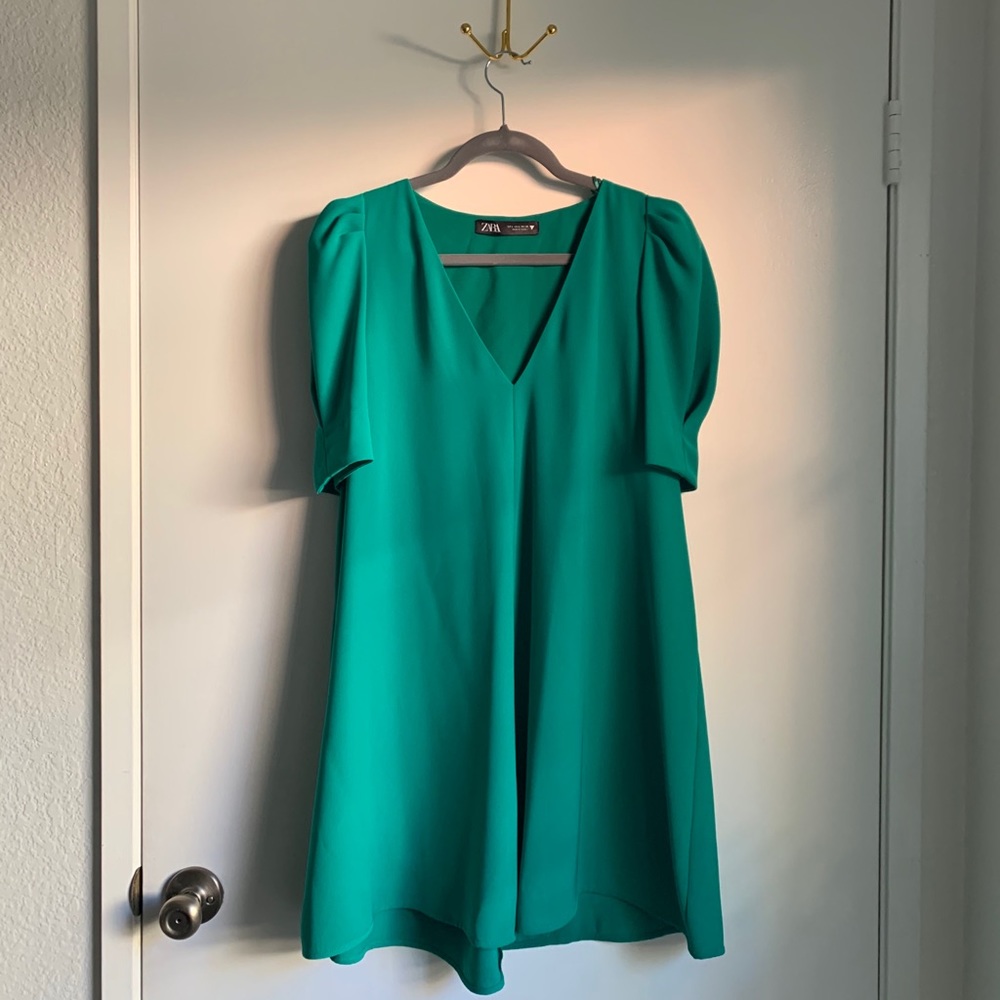 Zara Teal Mini Dress